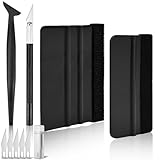 qingmeng 9 Stück Rakel für Folie, Folierungs Werkzeug, Folienrakel, Rackelset Folie, Rakelset zum Folieren, Filzrakel für Autofolie Fensterfolie Klebefolie Fenster Küchenfolie Möbelfolie Selbstklebend