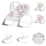 Chipolino Babywippe Melody 2 in 1 Gurt Musik Vibration Schaukelfunktion Beige