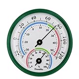 Innenthermometer im Freien, 2 in 1 Mini -Hygrometer farbenfrohe Zifferblatt im Innenhaut Freien Außen -Hygrometer -Thermometer für Zuhause, Büro, Garten, Terrasse, Inkubat
