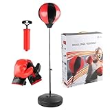 Verstellbares Boxsack-Set, Boxsack mit Handschuhen, Boxsack, Sportspielzeug, Kinder-Boxsack-Ausrüstung, höhenverstellbarer Boxsack, verwandeln Sie Ihre Fitness für Kinder