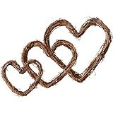 Kranz Rustikal Aus Rattan Herzförmig Rattankranz Rebenkranz Adventskranz Hängend Dekokranz Tischkranz Natur Wand Tisch Deko Holz Weiden Reben Tür Fenster Baum Hängende Ornament
