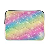 Rainbow Glitter Case Laptop Thin Laptop Sleeve Waterproof Laptop Sleeve Lap Top Bag for Women