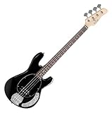Rocktile MB-4 BK E-Bass - Body: Linde, Hals: Ahorn - Griffbrett: Technical Ebony - 2 Single Coil-Pickups im Humbucker-Format - Regler: 1x Blend, 1x Volume, 1x Tone - Schwarz