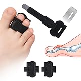 Pozpo Tech Hammerzehen Glätteisen, Zehen Korrekturschiene für Damen, mit Metallplatte (Schwarz) - 2 Stück im Paket