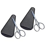Ipetboom 2 Sätze Bartstylingschere Bartschere Maniküre-Schere Wimpernschere Schere zum Trimmen der Augenbrauen Gesichtshaarschere - Bartpflege Zubehör für die Bartpflege Silver