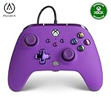 Verbesserter Kabelgebundener Controller von PowerA für Xbox Series X|S - Königs-Purpur, Gamepad, Kabelgebundener Videospiel-Controller, Gaming-Controller, Geeignet für Xbox One, Offiziell lizensiert