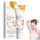Vitamin C Körpercreme Achsel Aufhellungs Creme - Aufhellungscreme Bleaching Cream - Lightening Cream für Achselhöhlen Ellbogen, Innere Oberschenkel, Knie und Körper - Aufhellungscreme Feuchtigkeit