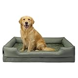 Zedelmaier Orthopädisches Hundebett für mittelgroße & grosse Hunde, dickes & waschbares Hundekissen, ergonomisches Hundebetten mit abnehmbarem Bezug, kratzfestes & wasserdichtes Hundekorb -109×74×25cm