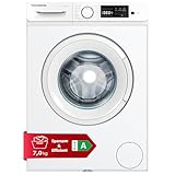 Telefunken Waschmaschine 7kg | 1400 U/Min. | Inverter Motor - Leise & Effizient | Aquastop - Schutz vor Wasserschäden | Schontrommel | Washing Machine mit 15 Programmen | EEK A | W-7-1400-A-W weiß