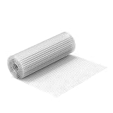 Wiltec Maschendrahtzaun 1 m x 10 m, 0,75 mm Drahtstärke 19x19 mm Maschengröße, Volierendraht 4-Eck aus Stahl verzinkt, Drahtgitter, Vogeldraht