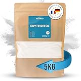 RheinNatur Erythrit 5 kg - Zuckerersatz ohne Kalorien mit 70% der Süßkraft von Zucker - Vegan, glutenfrei - 5000 g Beutel