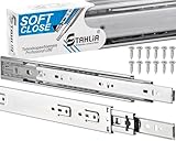 Stahlia Schubladenschienen VOLLAUSZUG 45 x 300mm (2 STÜCK) Softclose (mit Selbsteinzug & Dämpfung) Teleskopschiene|Tragkraft 35 kg/Paar |Kugellager mit Stahlkäfig