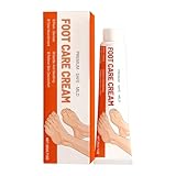 Creme für trockene Füße – feuchtigkeitsspendend, weich, entfernt Hühneraugen für trockene Fersen, für rissige Füße, abgestorbene Haut, Knie, Ellbogen, Körper, Nacht, Tag, Reise, Winter, Männer und