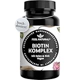 Biotin Komplex mit Selen & Zink – 365 vegane Tabletten – für Haut*, Haare* & Nägel* – hochdosiert, ohne unnötige Zusätze – in Deutschland entwickelt & laborgeprüft