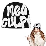 Tyqour Y2k Beanie Y2k Mütze Unisex Winter Knit Skater Beanie Hat Strickmützen Baumwolle Warme Strickmütze Lustig Hut Strickmütze für Herren Damen Teenager Mädchen