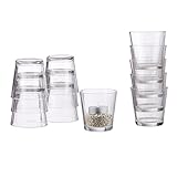 Relaxdays, klar Teelichtgläser 12er Set, konisch, Tischdeko, Gläser für Dessert, Votivgläser, Gastgeschenk, 7,5 cm Ø, Standard