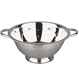 ibili 711114 Salatseiher mit Fuß 14 cm, Edelstahl, silber, 14 x 14 x 10 cm