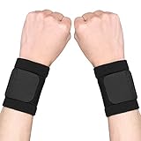 Handgelenkbandage Elastische Verstellbare Karpaltunnel Handgelenkstütze Für Links Rechts Handgelen Sehnenentzündung, Arthritis, Handgelenkschmerzlinderung, Arbeit, Bewegung 2 Stück (Schwarz, L)