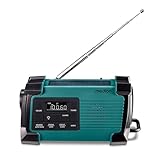 MEDION E66805 Kurbelradio (Solar, Dynamo Handkurbel, Baustellenradio, PLL UKW Radio, Taschenlampe IPX4 Spritzwasserschutz, SOS Notfall Funktion)