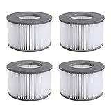 Mscomft Ersatzfilter für MSPA Whirlpoal Ersatz Filter Filterkartusche Wasserfilter,Filter für Whirlpoal, für heiße U-Boote und Spa, für aufblasbare Pools - Wasserfilter Modell ab 2020 (4pcs)