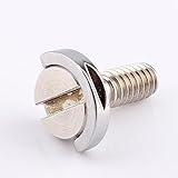 Jonlaki 1/4 Edelstahl -Ringschrauben -Adapter für Kamera Stativ, Schnellfreisetzplatte, Monopoden Hochfestigkeit Antirust Flat Head Slot
