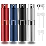 hanmir Parfümzerstäuber, 4 Stück 8ml Parfümzerstäuber Nachfüllbar Zerstäuber Parfüm Mini Portable Sprühflasche für Taschenzerstäuber