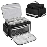 LEFOR·Z Erste Hilfe Tasche,Medizintasche mit Abnehmbarer Trennwand,Reiseapotheke Krankenschwester Tasche für Medizinische Versorgung für Krankenpflegestudenten,Therapeuten und Ärzte,Schwarz