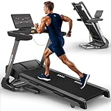 CharonFit T600 Laufband für Zuhause Klappbar mit 18-stufige Automatische Steigung bis 18km/h: 4.5-PS-Motor, 150KG Tragfähigkeit, App kompatibel