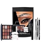 Dynaeuty All in One Make Up Set, Professionelles Make-up Sets, komplettes Starter-Kosmetik-Set, mit Lidschatten-Palette, Mascara, Augenbrauenstift, Pinsel, Für Frauen Mädchen