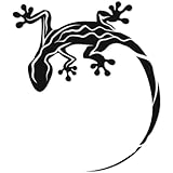 Gecko Sticker I 11,5 x 10 cm I Schwarz I Auto-Aufkleber Auto-Folie Tuning Tattoo für Heckscheibe oder Motorhaube zum bekleben I selbstklebend kfz555