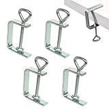ROEOWENE 4 Stück Edelstahl C Zwingen Schraubklemme 50mm C-klemmen für Holzarbeiten Klemmen Tischklemme c-klemme Verstellbar Trägerklemme Klemmschraube Schraubzwingen Klein Klemmhalter C Clamp