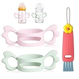 2 Stück Babyflaschengriffe Silikon Flaschengriff Griffhalter für Avent Natur Weithals PP Glas Babyflaschen Babyflaschen Baby Flaschengriffe Silikon, Weithals Babyflaschengriffe, für Baby Kleinhand