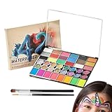 Gesichtsfarbe - Umfangreiche Gesichtsschminke Set Für Karneval Halloween Festivals Geburtstage Weihnachtsfeier Schulveranstaltungen,Tragbare Schminkpalette Für Feste Feiern Karneval Bühne Geburtstag S