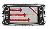 M.I.C. AF7-Lite Android 11 Autoradio mit Navi Navigation Ersatz für Ford Focus mk2 Mondeo Cmax Galaxy Smax :DSP DAB Plus Bluetooth 5.0 WiFi 2 din 7' IPS Bildschirm 2G+32G USB sd mirrorlink zubehör