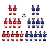22x Kicker Männer Fußball Tischfußball Spieler mit Ball Spiel Zubehör Typ 1 22pcs + 1 Ball