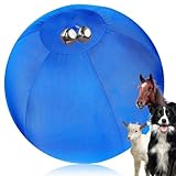 Herding Ball für Hunde mit Bell 18-Zoll-PVC-Herding Ball mit Reißverschluss Polyesterabdeckung kratzfestes interaktives Mehrzweckspielzeug für Pferd & Schaf, Hund, Hund