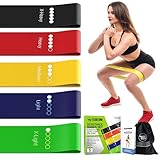 TechStone Resistance Bands Geräte für Männer - (5er Set) Sport Fitness und Frauen Widerstandsbänder Gummibänder Bänder Krafttraining Booty Gummiband für Zuhause, Gym, Fitnessstudio, Yoga & Pilates