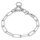 Sprenger Edelstahl Hundehalskette mit Karabinerhaken und Durchzugskette zur Zugbegrenzung I Hundehalsband mit Langgliedketten 3mm besonders Fellschonend, 54cm