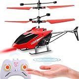 XUBX Fliegende Spielzeuge, Kinder Fliegender Helikopter, Infrarot-Induktionsroboter Mini Hubschrauber, Ferngesteuerte Hover Fliegender mit Handsensor Infrarot-2