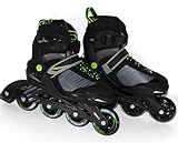 Inline Skates Black-Style Softboot Größe verstellbar 37-41 Rollschuhe Jungen Mädchen 09840