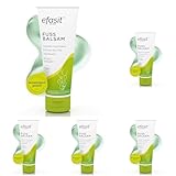 efasit Fußbalsam - reichhaltige Fußpflege bei trockenen Füßen, Fußcreme mit Jojoba- & Rosmarinöl, Beinwell & Kamille,Fußpflegecreme pflegt & belebt, 75 ml (Packung mit 5)
