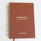 Steadfast and Sustained Notizbuch für Kirchennotizen, Braun, goldfarben