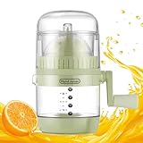 Manuelle Obstpresse – Zitruspresse mit Ausgießer – Tragbarer Frucht-Entsafter mit Ausgießer für Orangen, Grapefruits und Granatäpfel