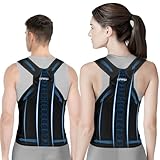 Rücken Geradehalter Rückenstützgürtel Haltungskorrektur Damen: Haltung Korrektur Gurt für Herren - Verstellbare Back Support Corrector - Haltungstrainer Rückengurt für Schulter Nacken - Schwarz XXL