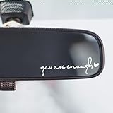 4 Stück Autoaufkleber You Are Enough Aufkleber Affirmations Autoaufkleber Rückspiegel Aufkleber Pvc Handgefertigt Heckscheibenaufkleber Autozubehör Selbstbestätigungsaufkleber Für Fahrer Frauen Männer