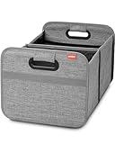 achilles Auto Kofferraum Organizer XL – Kofferraumtasche XL mit viel Stauraum – Geräumige & Pflegeleichte Faltbox – Auto Zubehör Innenraum Organizer – Stabiler Boden & Tragegriff – Grau