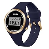 AOOSU Damenuhr, Damen Digitaluhren mit Silikon Armband, Uhren Damen mit Wecker Stoppuhr LED Licht Datum Sportlich Elegant Weitwinkel Casual Armbanduhr für Jungen und Mädchen