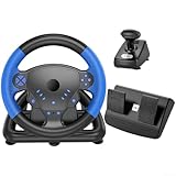 Bluetooth-Rennrad mit Pedalen und Schalthebel für PS4/PS3/PC/Android/iOS/Smart TV, ergonomisches ABS-Design für immersives Spielerlebnis (blau)