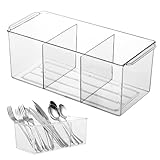 Rainmae Besteck-Aufbewahrungs-Organizer, Kunststoff, Besteck-Organizer für Küche, Arbeitsplatte, Organisation, hält Gabel, Messer, Löffel, Geschirr, Aufbewahrungsbox für Küchentisch, Arbeitsplatte,
