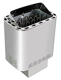 WelaSol Edelstahl Saunaofen Next von 6 kW/für finnische Sauna von 6-8 m³ / geeignet für externe Steuerung bis 9 kW/ohne WelaSol Saunasteine